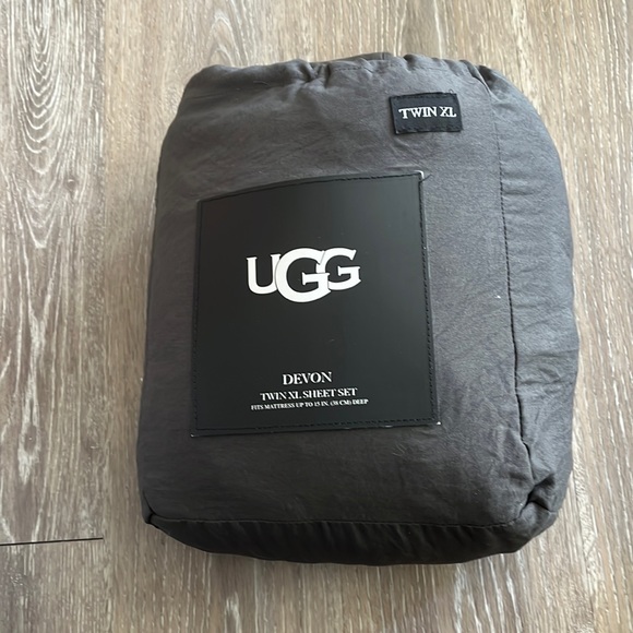 UGG Bedding Ugg Devon Garment Washed Twin Xl Sheet Set In Charcoal Poshmark